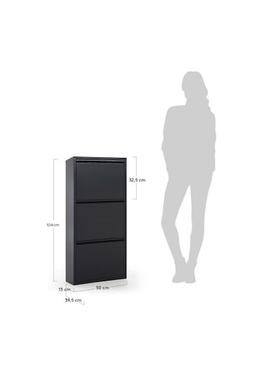 Üçlü Metal Ayakkabılık Premium Beyaz Beyaz