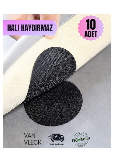 10 Adet Halı Kaydırmaz Cırt Cırt Zemine Ve Halıya Yapışan, Kaymaz Sabitleyici Aparat