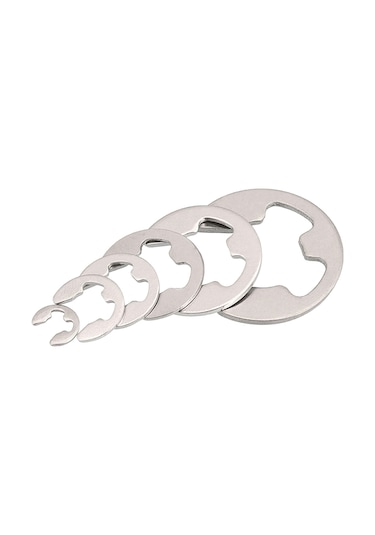 Youtek 304 Çelikten Yapılmış 120 Adet E Tipi Kalkan Tırnakları - 1.5mm'den 10mm'ye Çap Aralığı