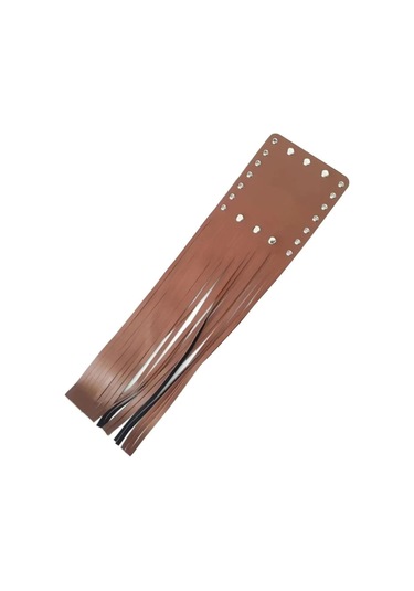 Motosiklet Cooper Cruiser Elcik Püskülü 1. Kalite Deri Motor Elcik Püskül Takım Kahvrerengi