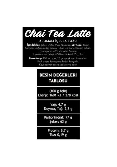 Nera Chai Tea Latte Toz İçecek 1 KG