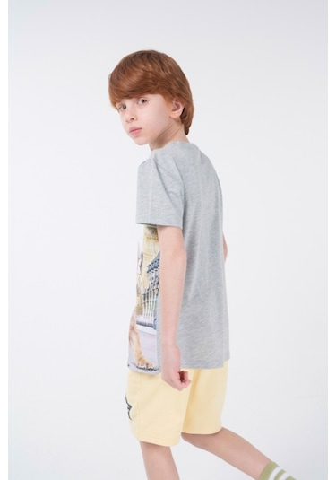 Brz Kids Dijital Baskılı Erkek Çocuk Kısa Kollu T-Shirt Çok Renkli (535266515) Çok Renkli