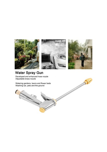 Samdoo Brasslı Zink Alyuminyum Su Spreyi - Ayarlandırabilir Basınçlı, Bahçe Sulama Ve Araba Yıkama İçin Uygun, 3/4 İnç Hortum Bağlantısı