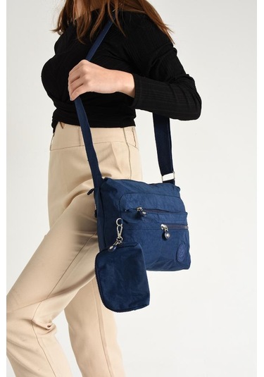 Klinkır Omuz Çantası Mini Cüzdanlı Çapraz Askılı Postacı Çanta Su İtici Kumaş 27 17 Cm Hafif 001