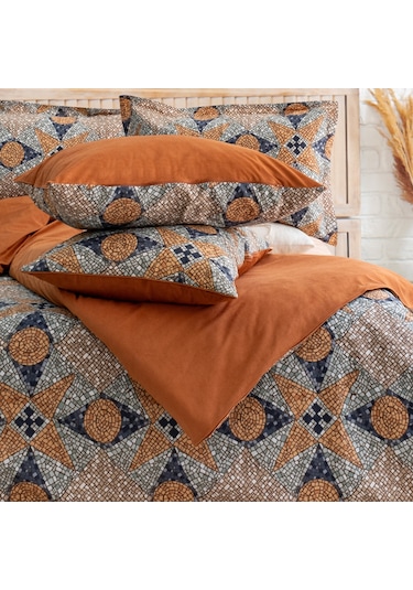 Schafer Home Premium Comfort Çift Kişilik Nevresim Takımı 6 Parça-kiremit Kiremit