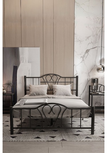 Aksviva Orkide Çift Kişilik Ferforje Metal Karyola