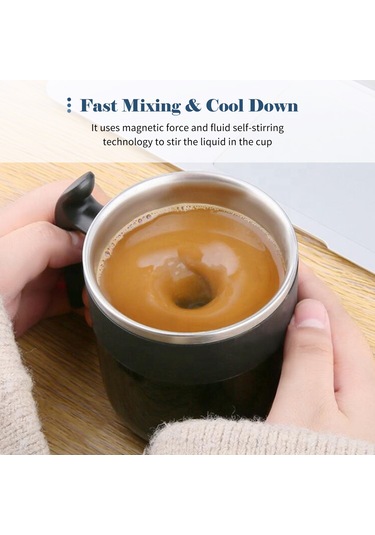 Suofeng Otomatik Karıştırıcı Kupa, Termal Ve Elektrikli Seçenekler, Paslanmaz Çelik, 300ml, Kahve/süt/protein İçin, Dışarıda/ofiste Kullanım Diğer
