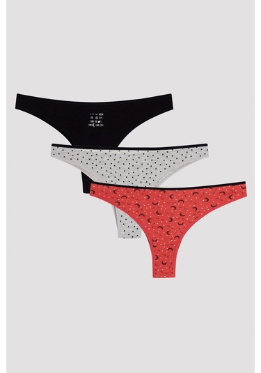 Penti Stars 3'lü Çok Renkli Brazilian Külot Çok Renkli