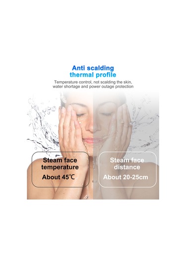 Ruicoo Evde Kullanan Nanoteknoloji Isı Buhar Yüz Aletleri - 45 C Hızlı Isınma, 30 Saniye Buhar, 180ml Depolama, Nemlendirici Cilt Bakımı Avrupa Standartı Beyaz