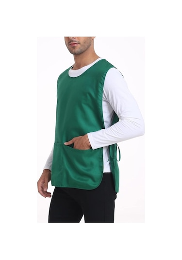 Fastbuy Unisex 3'lü Ayakkabıcı Önlüğü Yelek - Beyaz, Normal, 3 Cepli Paket Diğer