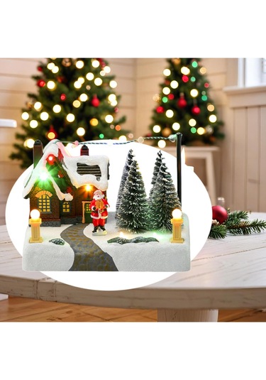 Suntek Ev, Yılbaşı Ve İç Mekan İçin Müzik Işıklı Köy 17x10x12cm