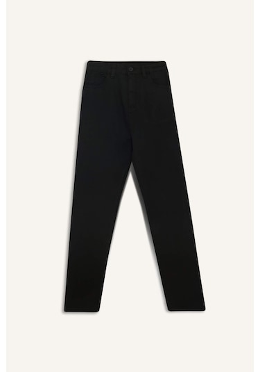 Defacto Erkek Çocuk Okula Dönüş Regular Fit Düz Paça Gabardin Pantolon U3254a625aubk81 Siyah