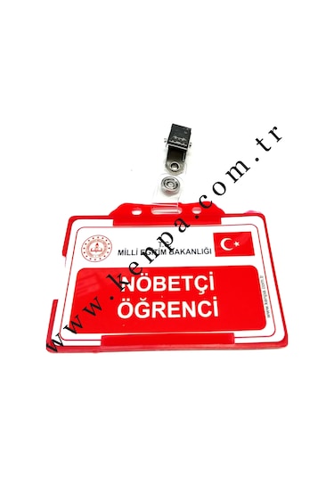 Nöbetçi Öğrenci Kartı Klipsli Pvc Sert Plastik 5 Set N11.43232