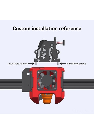 Qingmipy Cr10/ender3 V2 Uyumlu Hgx-lıte Çift Dişli Ekstruder - Sert Çelik Geri Çalışma Dişlisi Ve 36mm Hızlı Motor Siyah Siyah
