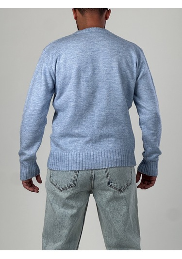 Basic Mavi Erkek Sweatshirt Coc1017 Mavi