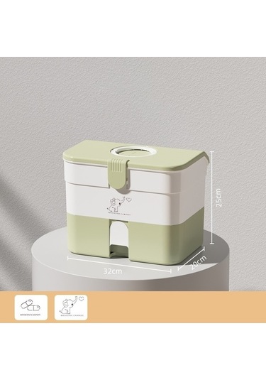 Dancemonkey Yeşil Vaka Tutucu Pp+abs Çok Bölmeli İlaç Organizatörü Hap Kutusu Ev Çift Cbtx - Sf Çok Renkli