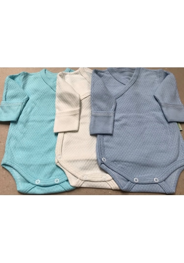 Özdemirlitekstil Bebelino Çıtçıtlı Badi Kruvaze (3'Lü Paket) (456558822) Çok Renkli