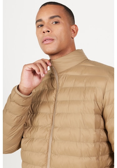 AC&Co / Altınyıldız Classics Erkek Vızon Standart Fit Normal Kesim Dik Yaka Mont VIZON