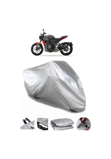 Triumph Trident 660 Gri Motosiklet Brandası Kilit Uyumlu