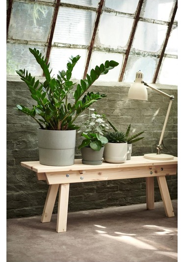 Plastik Saksı, Gri, 24 Cm 25 Cmx50 Cm 1 Kg