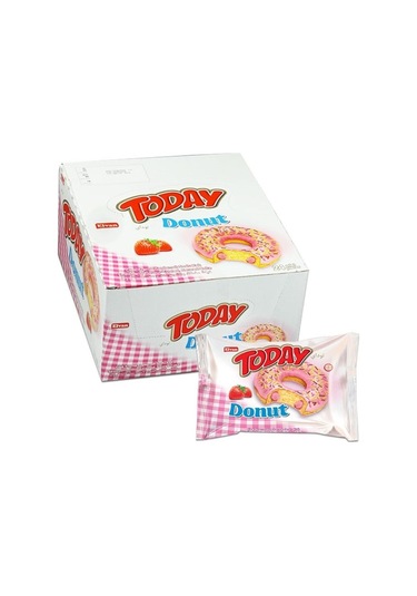 Today Donut Kek Çilekli 35 Gr. 24 Adet (1 Kutu)