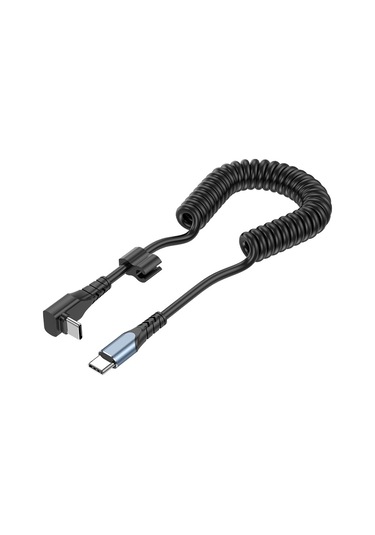 İos Uyumlu 15 Serisi 1.5m Type-c-typeTpu Kablo Ölçeklenebilir Yay Dirsek Pd Pd 60w 480mbps Şarjı Ve Veri Kablosu