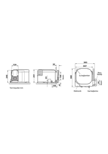 Truma Boiler B10 El Gazlı ve Elektrikli Karavan Su Isıtıcı
