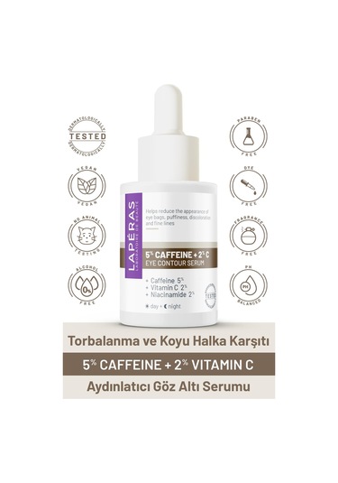Torbalanma Ve Koyu Halka Karşıtı 5% Caffein + 2% Vitamin C Aydınlatıcı Göz Altı Serumu