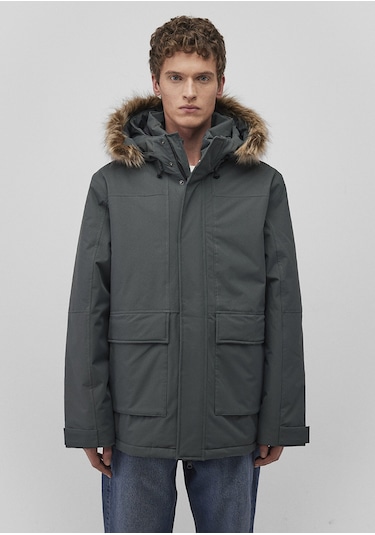 Mavi - Kapüşonlu Yeşil Parka 0110472-71598 Yeşil
