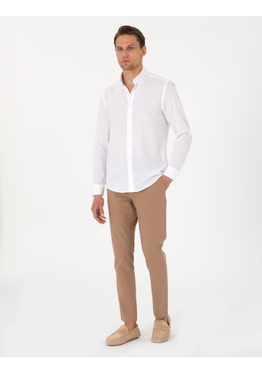 Pierre Cardin Erkek Beyaz Gömlek Desenli 50307025-vr013 Beyaz