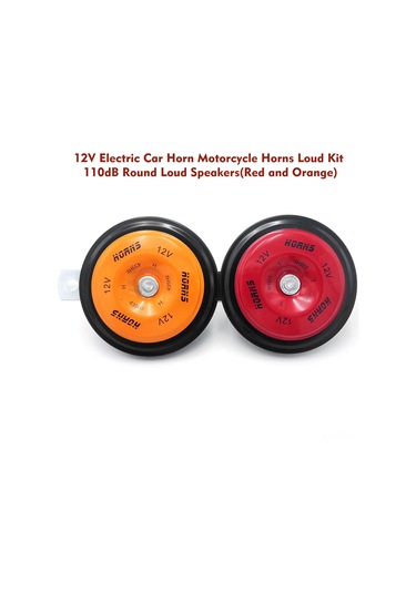 Samdoo 12v Çift Tonlu Araç Kornası - Motosiklet, Bisiklet Ve Otomobiller İçin 110db Yüksek Sesli Demir Gövde
