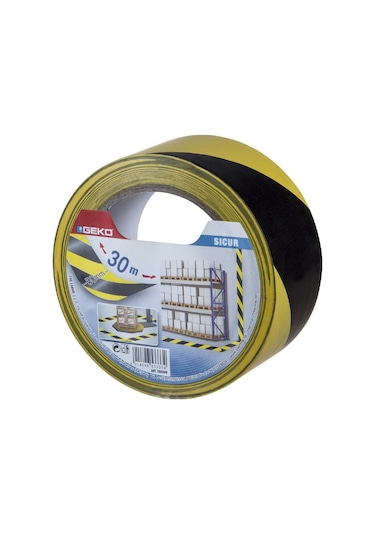 Yer Işaretleme Ve Ikaz Bantı Pvc Sarı/Siyah 50Mmx30M Sıcur (474026447)
