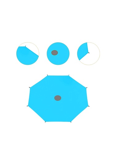 Suntek Trampolin Güneşlik Örtüsü Arka Bahçe Mavi Oyun 4.28m