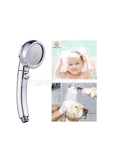 Yifomall Evler İçin Üç Fonksiyonlu Artırılmış Duş Seti - Ayırılabilir Ve Duraklatma Modlu Duş Başlığı Gri