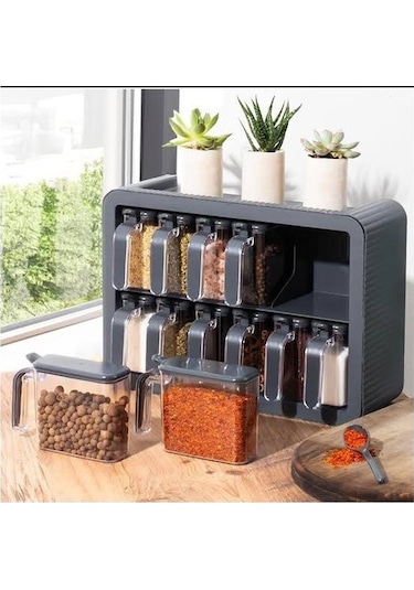 Barones Baharat Seti 12 Parça Brns.11553 5531 Siyah