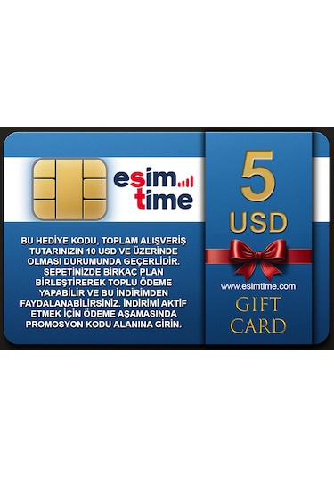 Esimtime 5 Usd Dijital Hediye Kartı