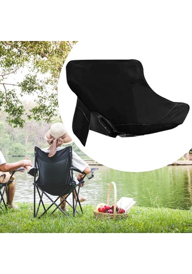 Katlanır Kamp Sandalyesi Kılıfı Taşınabilir Nefes Oxford Kumaş Beyaz