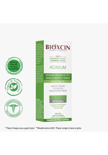 Bioxcin Acnium Sebium Dengeleyici Yüz Yıkama Jeli 500 ML + Bioxcin Acnium Sebum Dengeleyici ve Nemlendirici Krem 50 ML