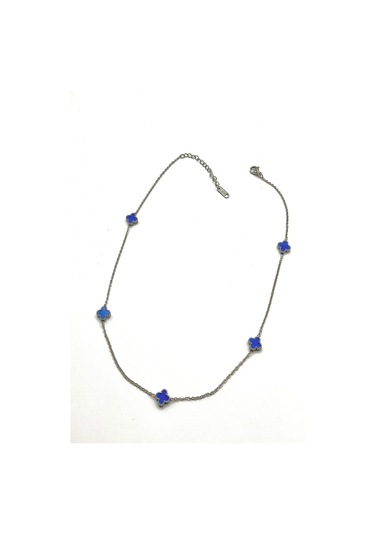 Demokan Düz Minimal Yonca Kolye