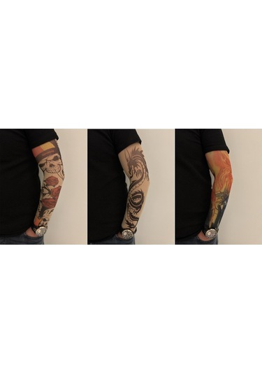 Giyilebilir Dövme 3 Çift 6 Adet Kol Çorap Dövmesi Sleeve Tattoo Set19