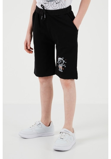 Lela Pamuklu Regular Fit Bisiklet Yaka Şortlu Alt-Üst Erkek Çocuk Takım 6212008 Beyaz