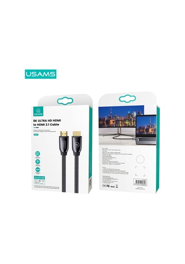 Usams Sj498 8k 120hz 48gbps Ultra Hd Hdmı- 2.1 Ses Video Kablosu Desteği 3mt