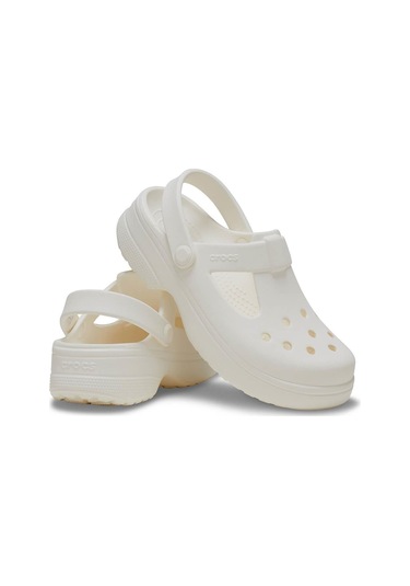 Crocs Classic Mary Jane Clog K Çocuk Terlik - Ekru