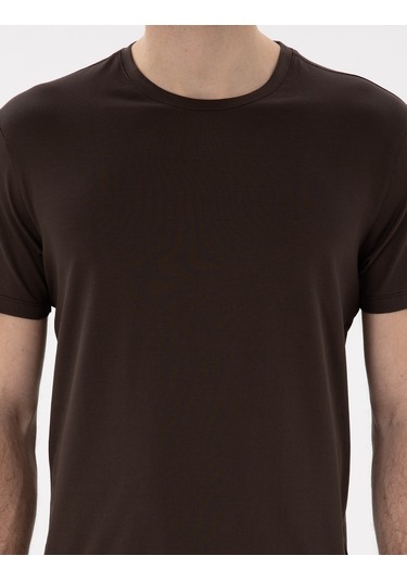 Pierre Cardin Erkek Kahverengi Tişört Basic 50302560-vr029 Kahverengi