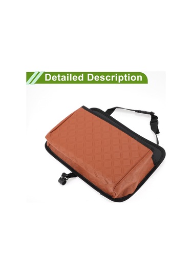 Kahverengi Evrensel 31 Cm Uzunluk 7 Cm Genişlik 22 Cm Yükseklik Araba Çöp Kutusu Askılı Çöp Kutusu Suni Deri 1 Adet Askılı