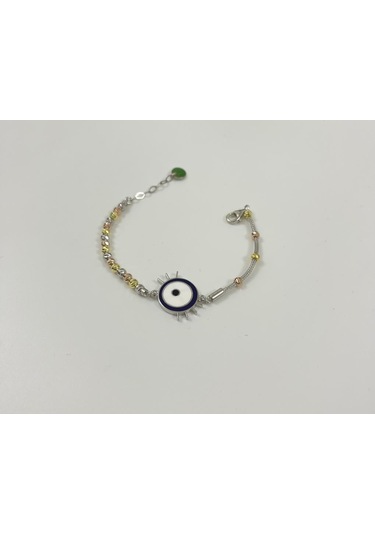 Silver Point Göz Detaylı Dorika Bileklik Gümüş
