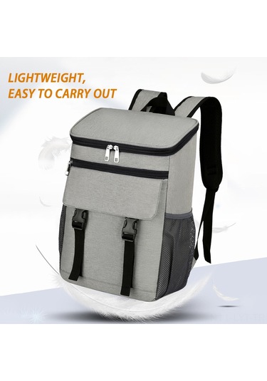 Youtek Termal Sırt Çantası - Soğuk Ve Sıcak Saklama Özelliği İle Kamp Ve Piknik İçin Gri - Turuncu