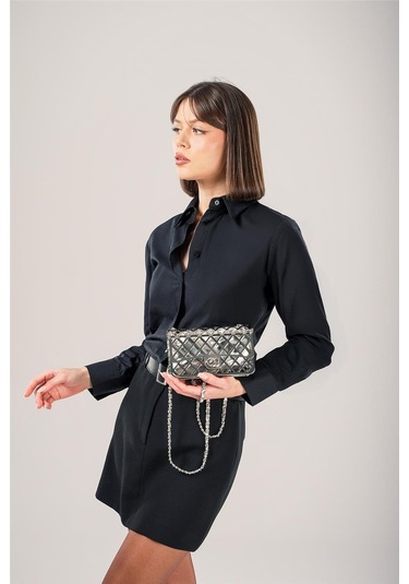 Ççs Kadın 17772 Omuz Askılı El Çantası GÜMÜŞ