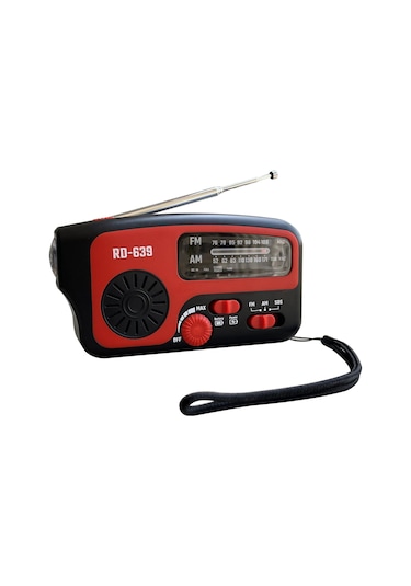 Mufunye Am/fm Acil Durum Radyosu El Kranklı Radyo Taşınabilir Güneş Enerjili Şarj Edilebilir Radyo Led El Feneri İle
