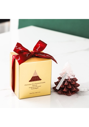 Noel Ağacı Mumlar Kule Şekilli Mumlar Noel Partisi Beyaz Kırmızı